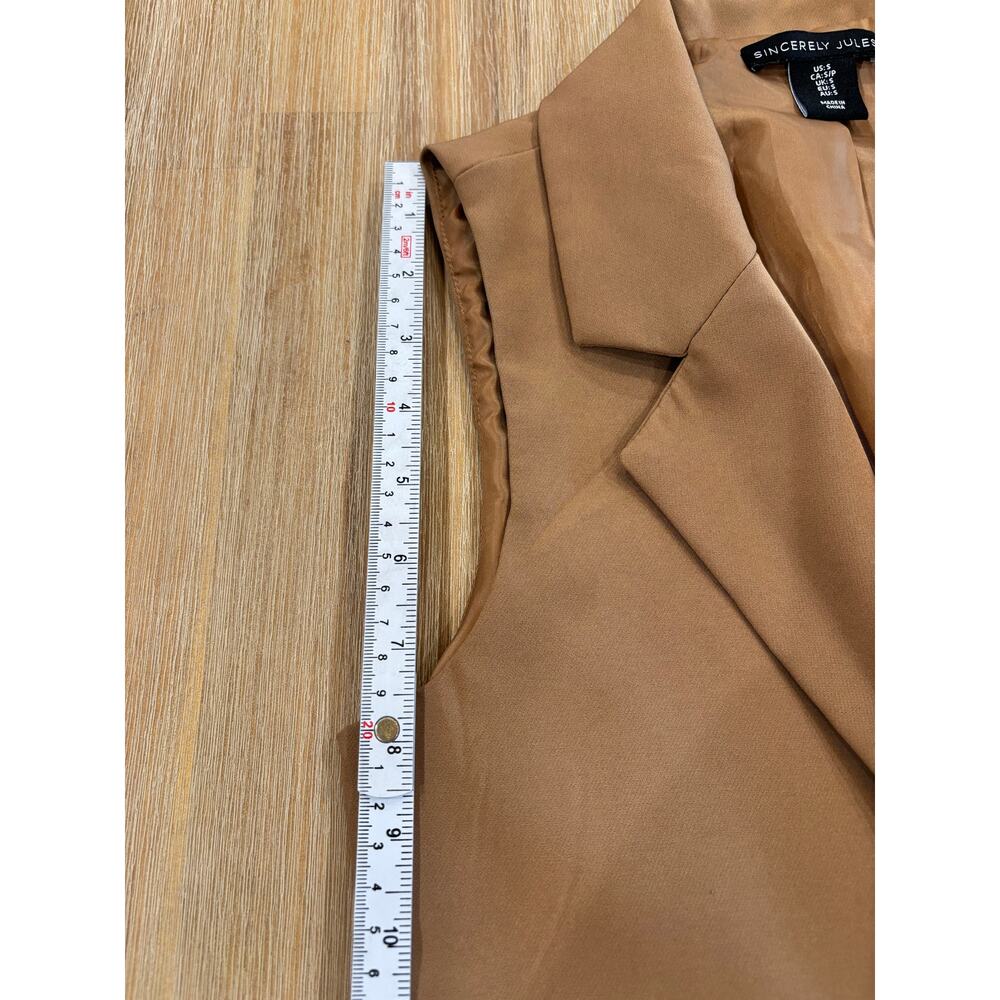 Sincerely Jules Brown Vest Blazer Size Small - Picture 6 of 9